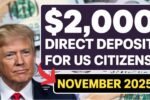 $2000 November 2025 Direct Deposit