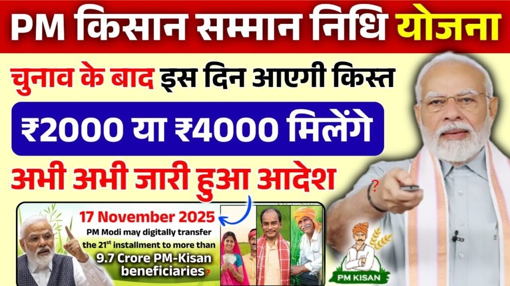 Pm Kisan 21th installment Date 2025